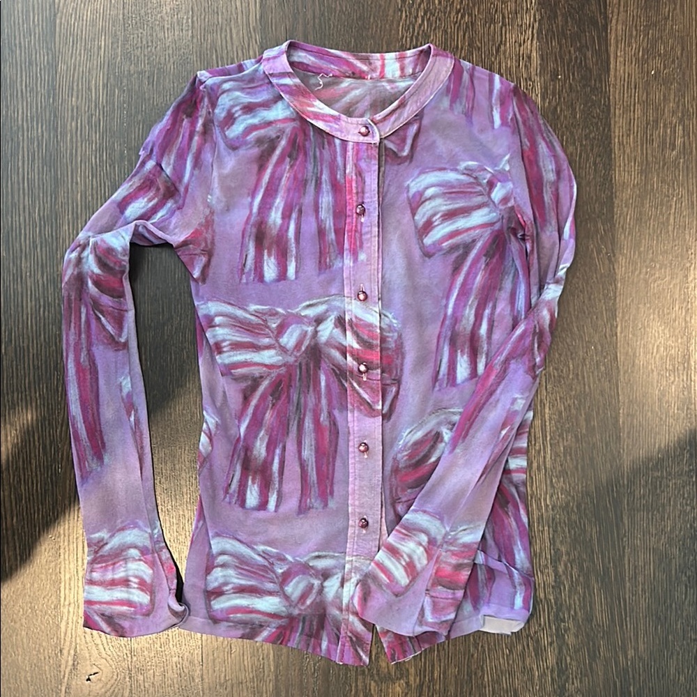 L'AGENCE Purple and Pink Blouse